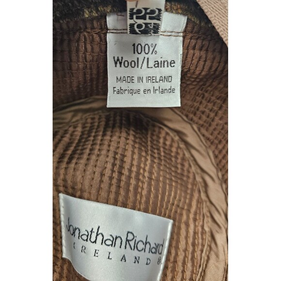 Jonathan Richards "Robbie" Brown Tweed Fedora 100% Wool Ireland 55/6 3/4 NWT - Picture 9 of 9
